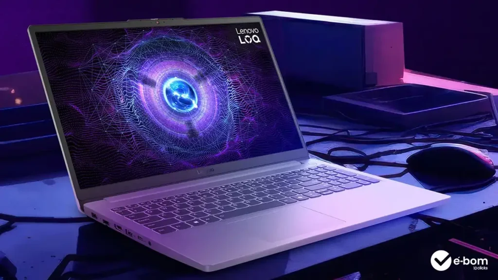 Notebook gamer Lenovo LOQ estudantes profissionais streamers RTX 3050 tela 144Hz IPS
