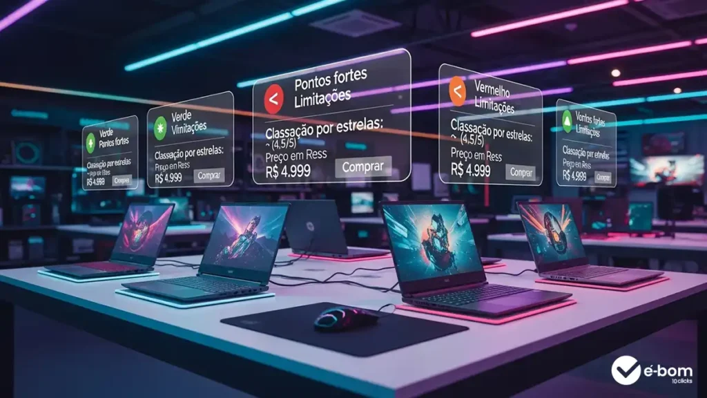 Análise resumida dos principais modelos de notebooks gamers