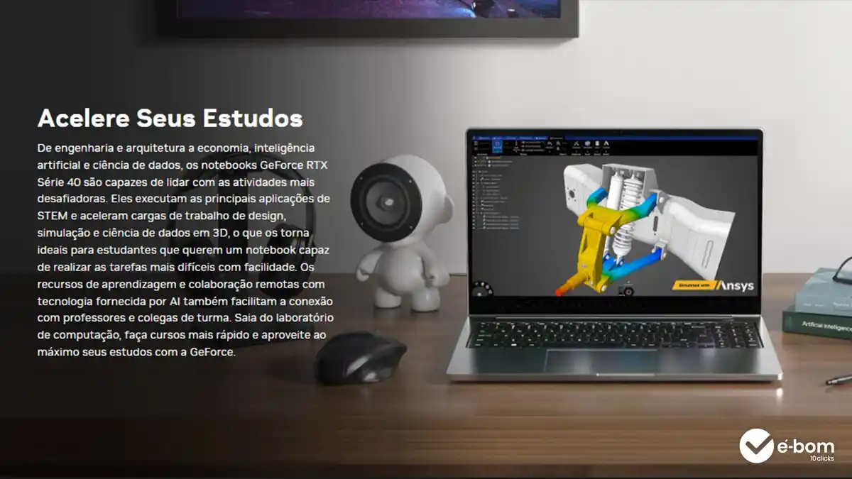 No ambiente profissional o notebook gamer acer se destaca